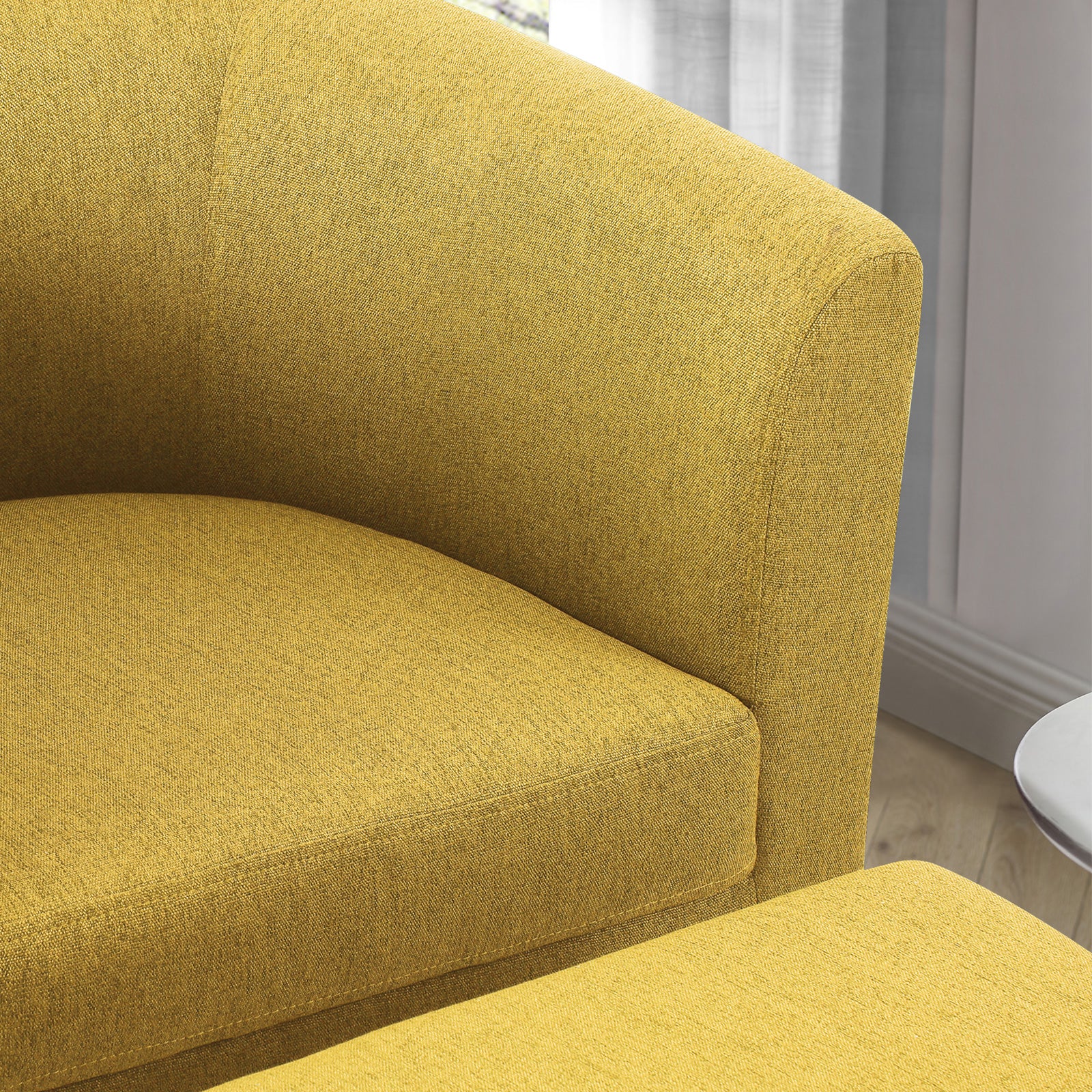 swivel accent chair material close-up