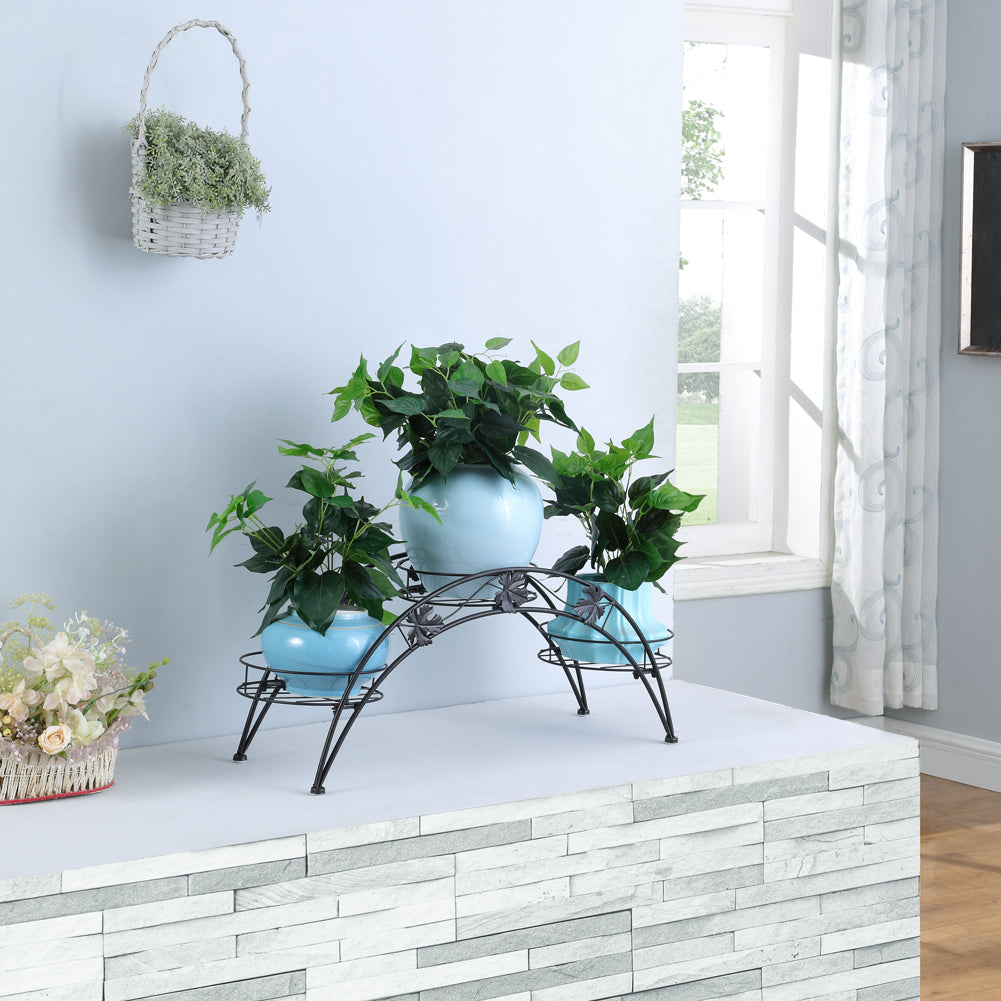 Dazone 3-Tiered Minimal Arch-Rack Potted Plant Stand