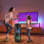 CURUK 6000W Portable Bluetooth Speaker Subwoofer Heavy Bass Sound System Party + Mic