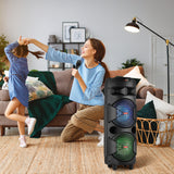 CURUK 6000W Portable Bluetooth Speaker Subwoofer Heavy Bass Sound System Party + Mic