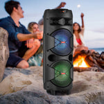 CURUK 6000W Portable Bluetooth Speaker Subwoofer Heavy Bass Sound System Party + Mic