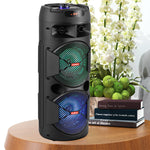 CURUK 4000W Portable Bluetooth Speaker Dual 6.5" Woofer Sound System Party DJ W/Mic