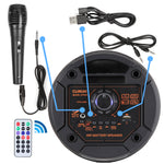 CURUK 4000W Portable Bluetooth Speaker Dual 6.5" Woofer Sound System Party DJ W/Mic