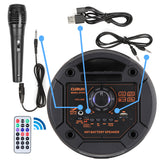 CURUK 4000W Portable Bluetooth Speaker Dual 6.5" Woofer Sound System Party DJ W/Mic