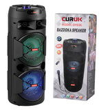 CURUK 6000W Portable Bluetooth Speaker Subwoofer Heavy Bass Sound System Party + Mic