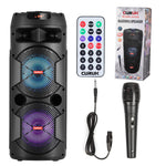 CURUK 4000W Portable Bluetooth Speaker Dual 6.5" Woofer Sound System Party DJ W/Mic