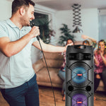 CURUK 4000W Portable Bluetooth Speaker Dual 6.5" Woofer Sound System Party DJ W/Mic