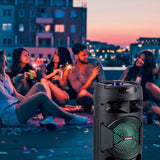 CURUK 4000W Portable Bluetooth Speaker Dual 6.5" Woofer Sound System Party DJ W/Mic