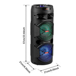 CURUK 6000W Portable Bluetooth Speaker Subwoofer Heavy Bass Sound System Party + Mic