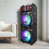 CURUK 9000W Portable Bluetooth Speaker Heavy Bass Sound System Party Dual10" Subwoofer