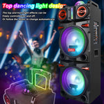 CURUK 9000W Portable Bluetooth Speaker Heavy Bass Sound System Party Dual10" Subwoofer