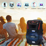 1000W Portable Bluetooth Speaker 8''DJ Party Subwoofer FM Radio with Remote+Mic