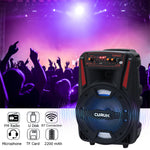 1000W Portable Bluetooth Speaker 8''DJ Party Subwoofer FM Radio with Remote+Mic