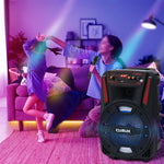 1000W Portable Bluetooth Speaker 8''DJ Party Subwoofer FM Radio with Remote+Mic