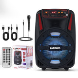 1000W Portable Bluetooth Speaker 8''DJ Party Subwoofer FM Radio with Remote+Mic
