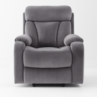 Silver Brown Electric Recliner Accent Chair 31" Wide Front View