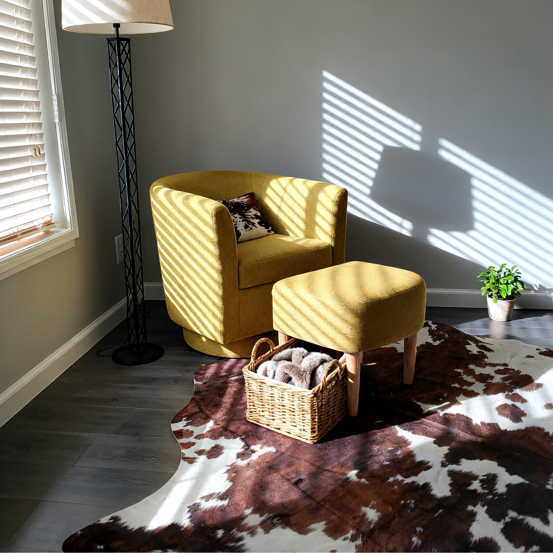 swivel accent chair place next the window