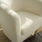 Sherpa fabric detail on the seat and backrest