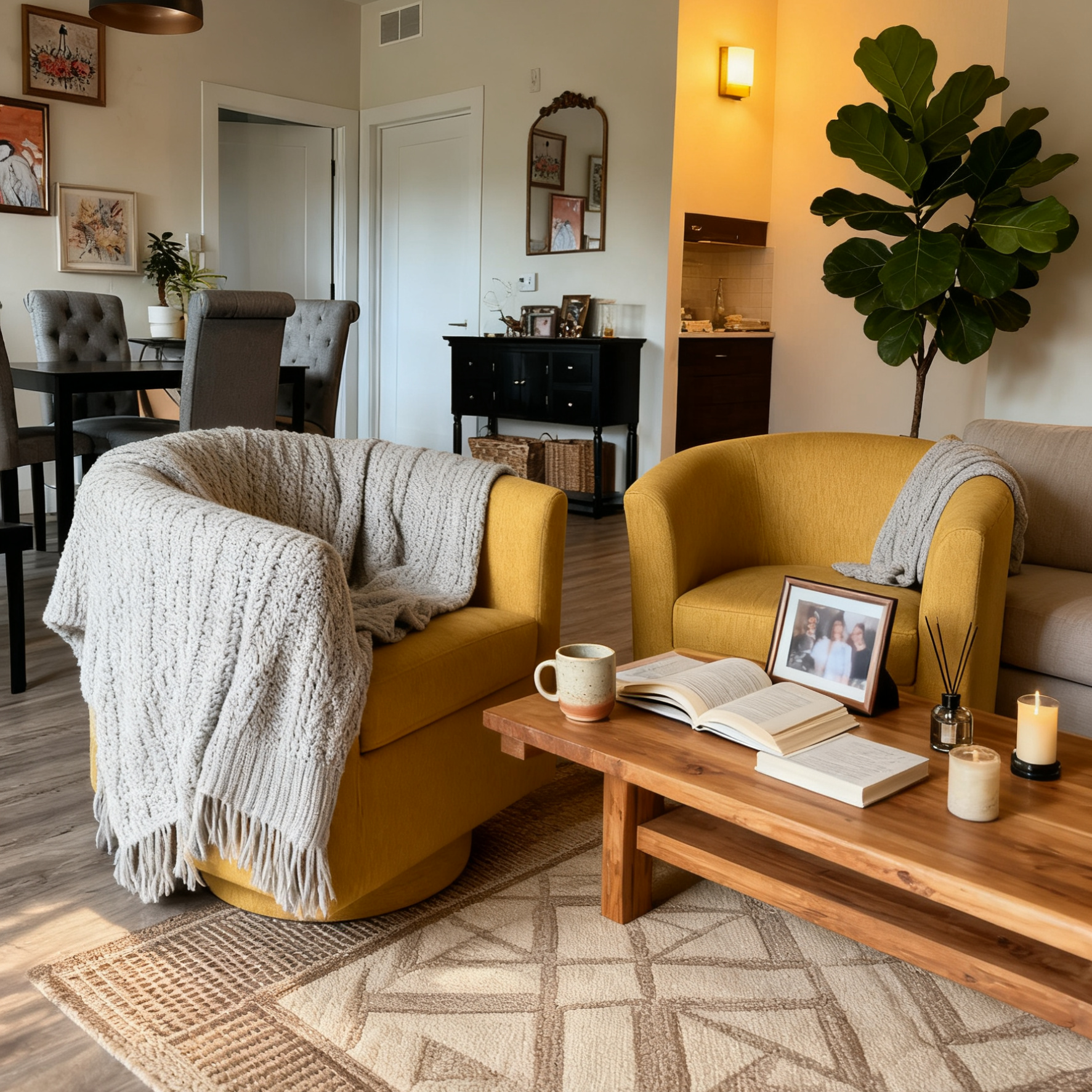 Swivel Accent Chair in the living room