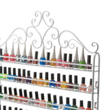 6 Tiers Wall Mount Nail Polish Rack Shelf Organizer Hold 120 Bottles