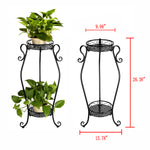 2-Tiered Standing Potted Plant Stand