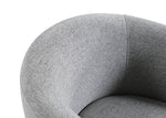 Soft Accent Curved Armchair Seat with Ottoman