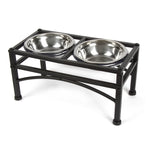Double Elevated Pet Stainless Steel Food Stand Tray